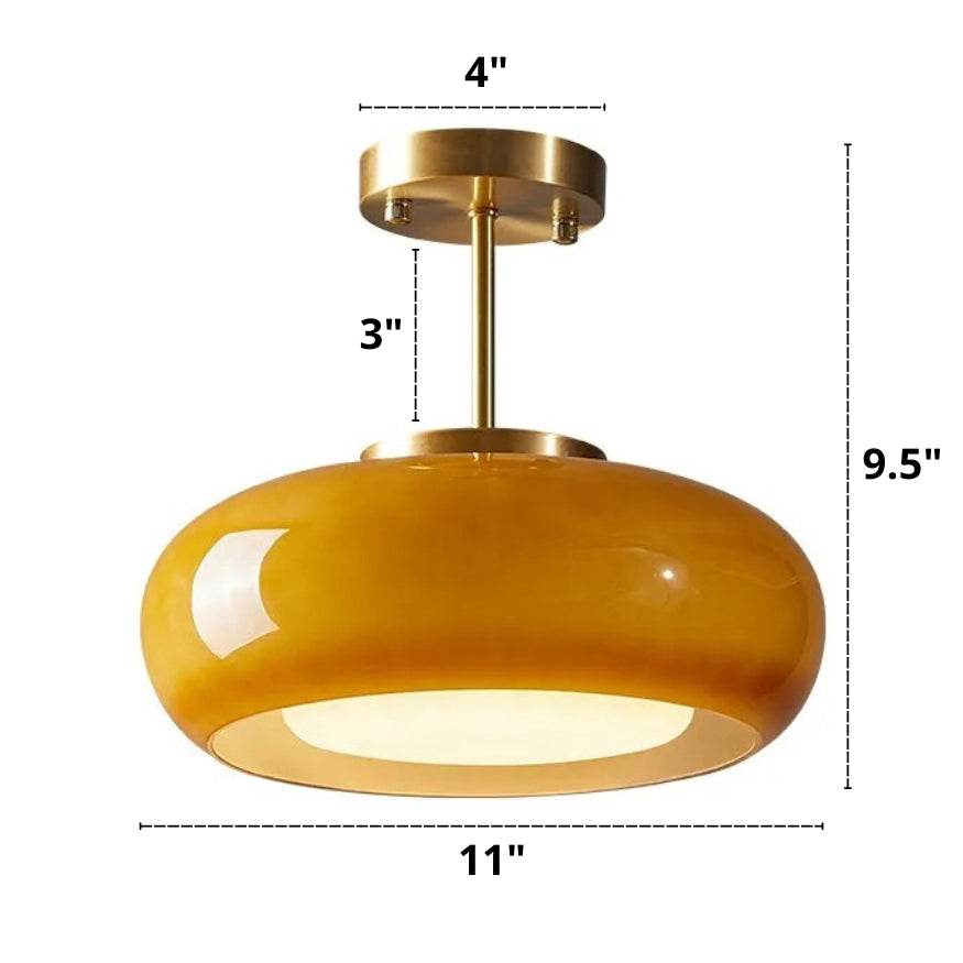 Daniel - Kreisförmige Glas-Deckenlampe