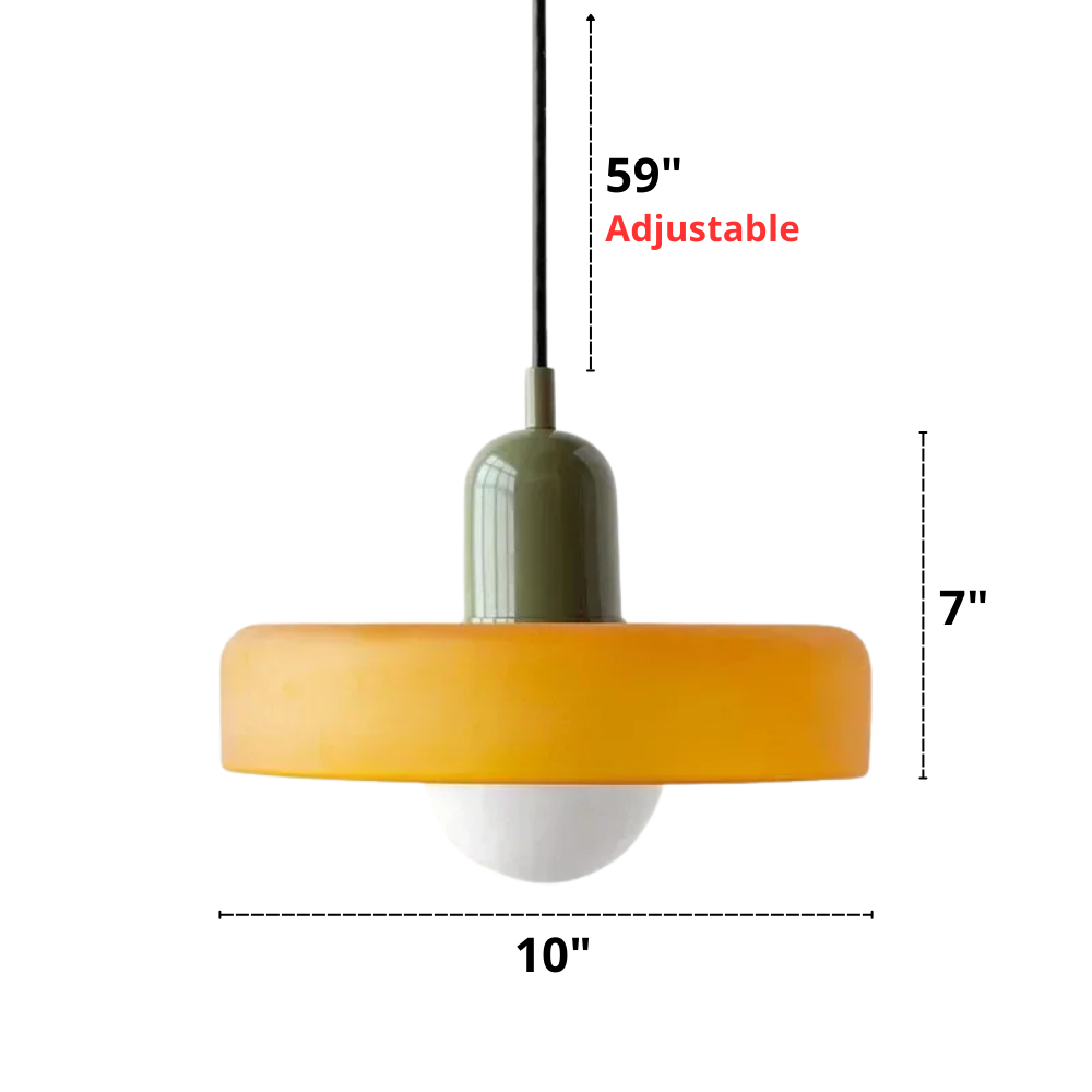 Bauhaus-Stil bunte Glas-Pendelleuchten