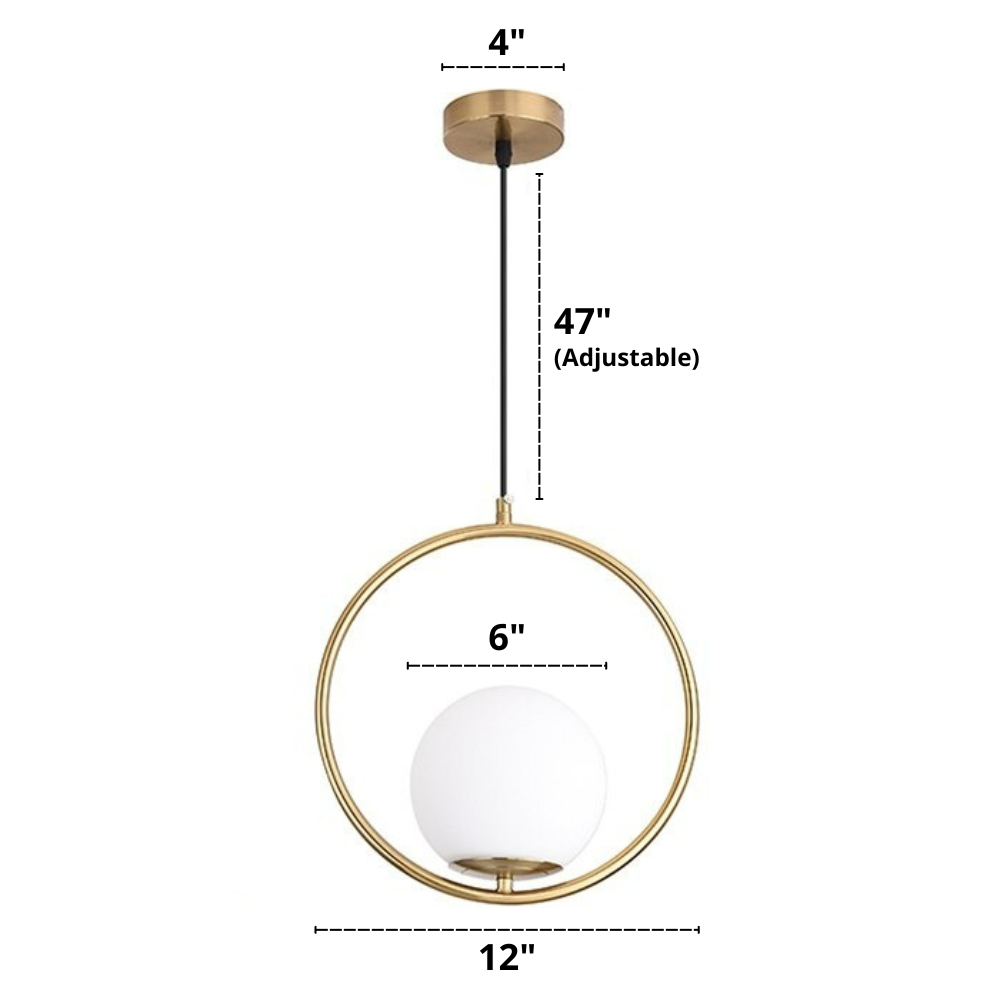 Moderne Frosted Glass Globe Pendelleuchten