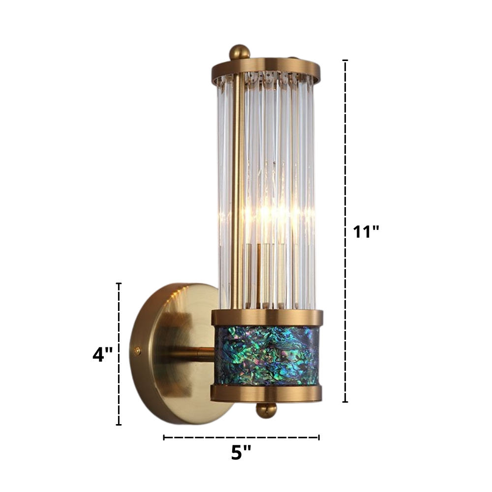 Glas-Kristall-Wandlampe