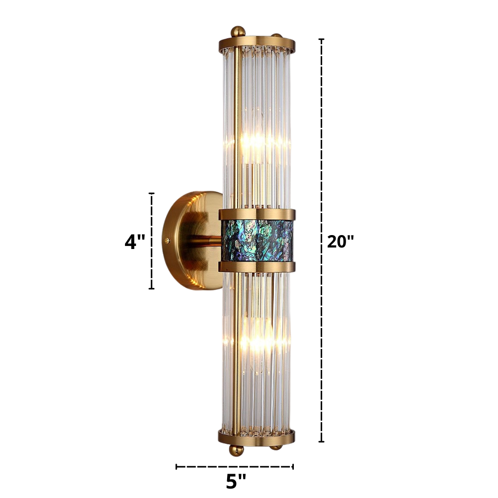Glas-Kristall-Wandlampe