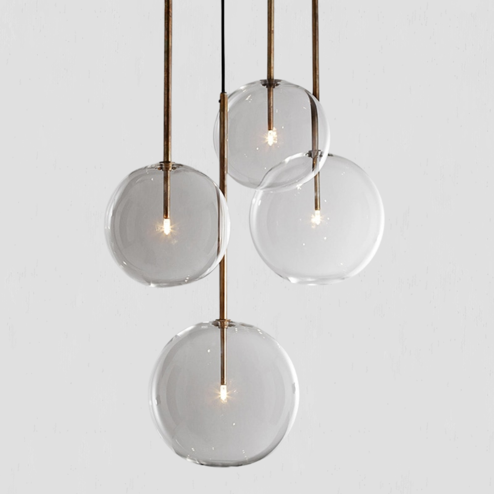 Minimalistische Moderne Glas-Globus-Pendelleuchten