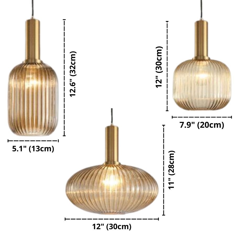 Walden - Vintage Texturierte Glas Pendelleuchten