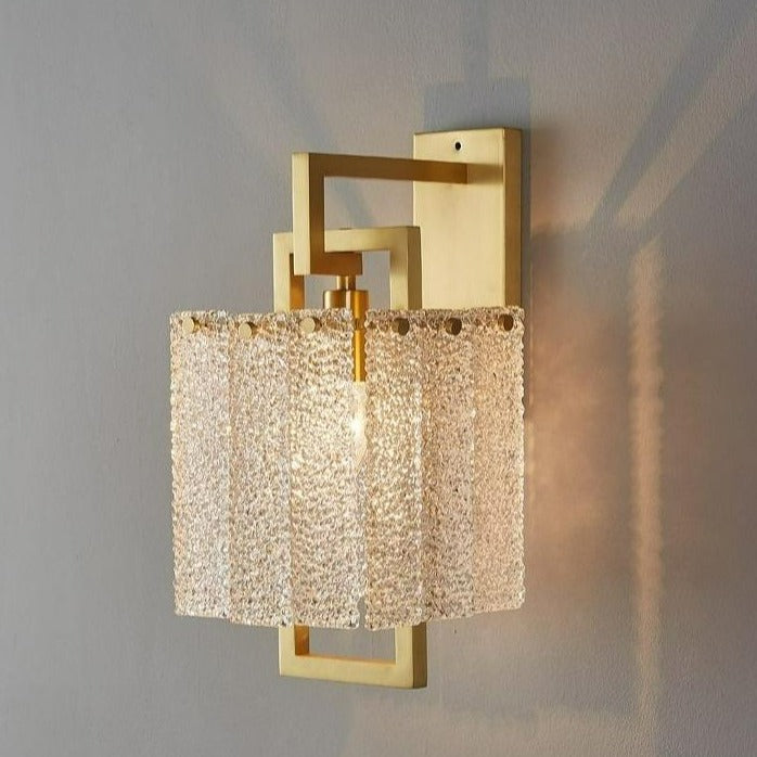 Moderne Texturierte Glas-Wandlampe
