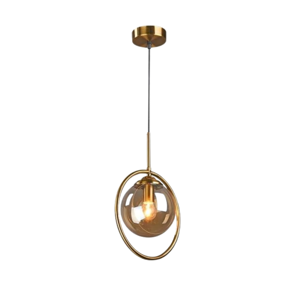 Vintage Glas-Globus Pendelleuchten