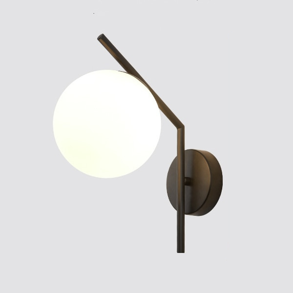 Faulkner - Moderne Glas-Globus Wandleuchte