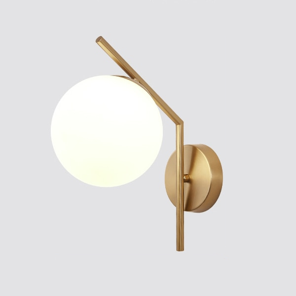 Faulkner - Moderne Glas-Globus Wandleuchte