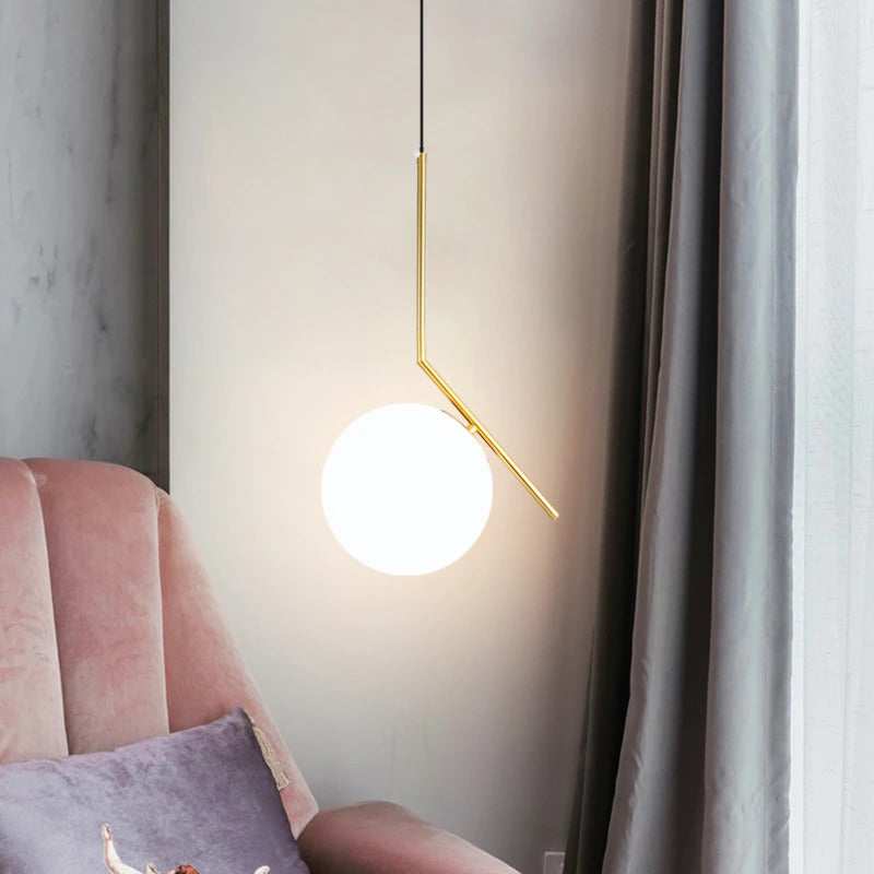Moderne Frosted Glass Globe Pendelleuchten