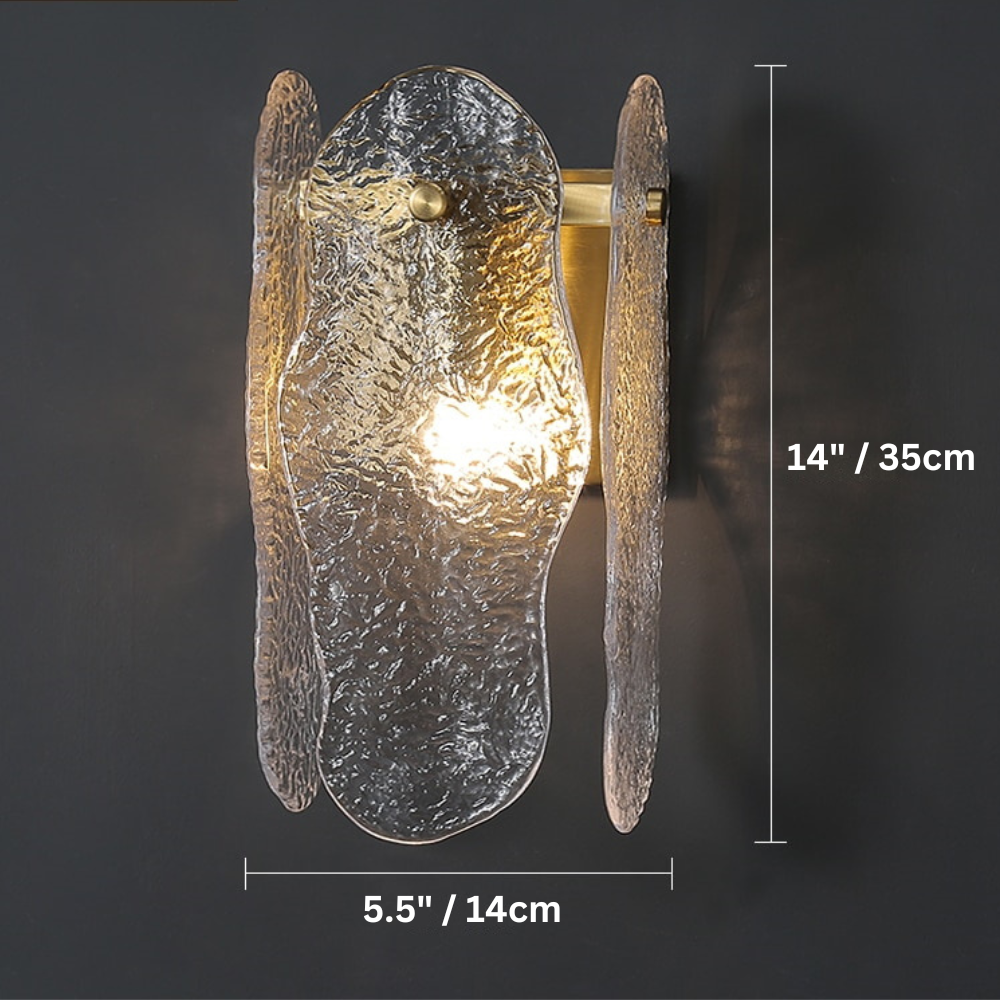Parisa - Glas- und Kupfer-Wandlampe im modernen Stil