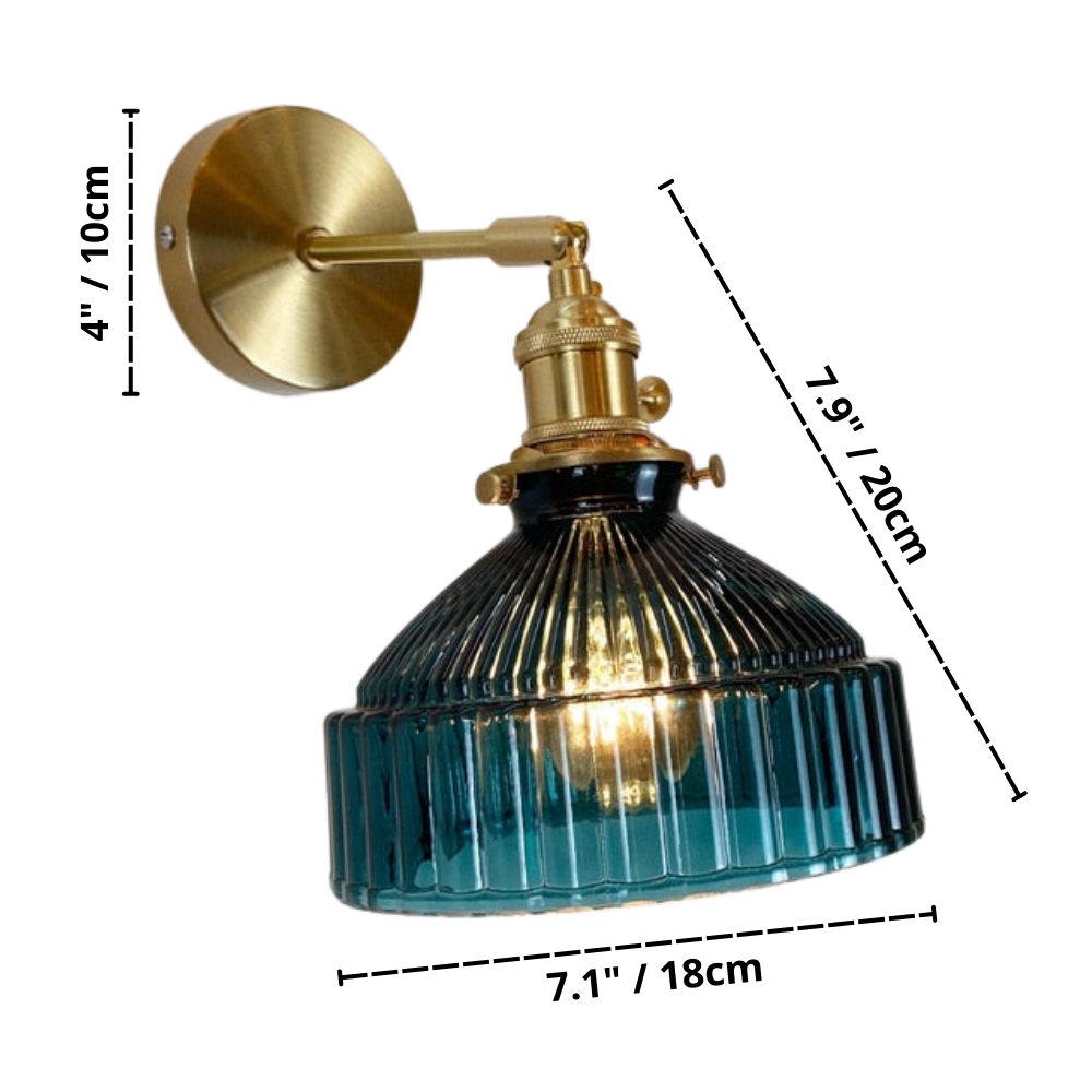 Raquel – Vintage Glas-Wandleuchten