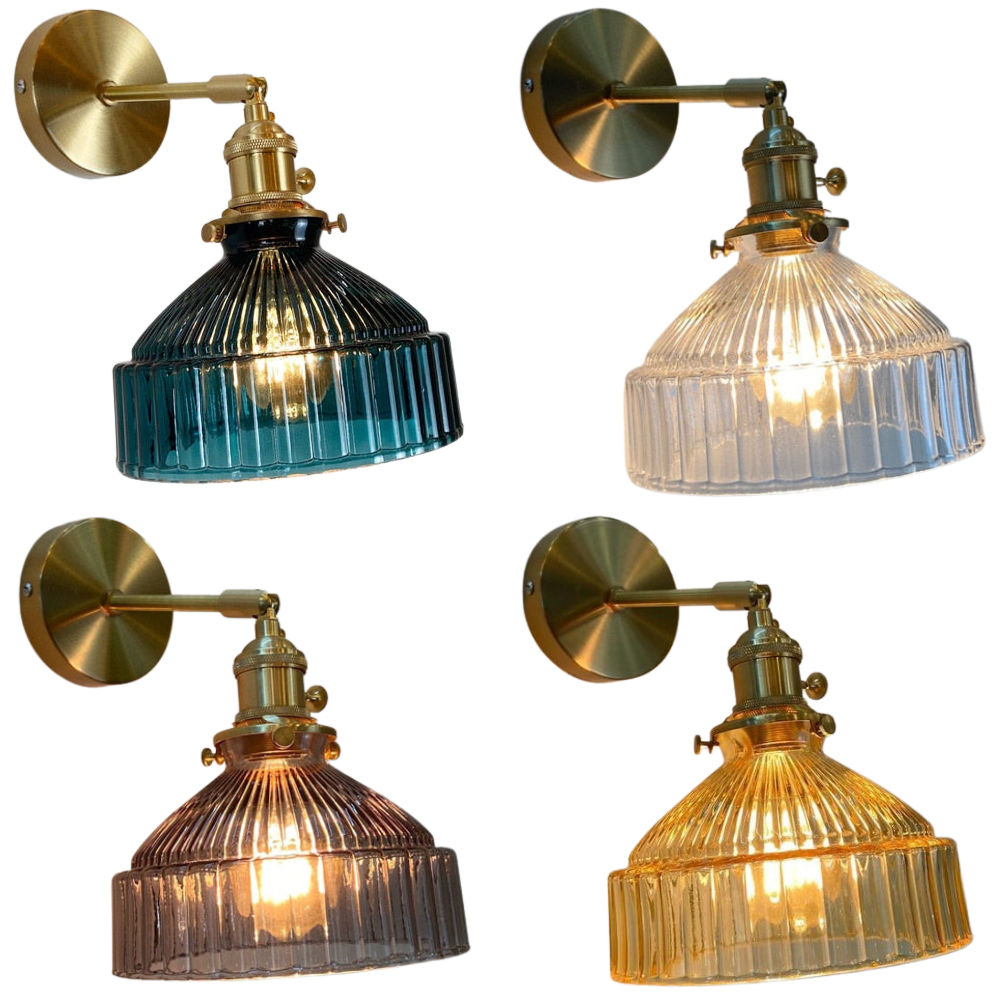 Raquel – Vintage Glas-Wandleuchten