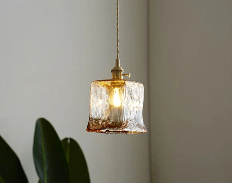 Vintage Handgeblasene Glas-Pendelleuchten