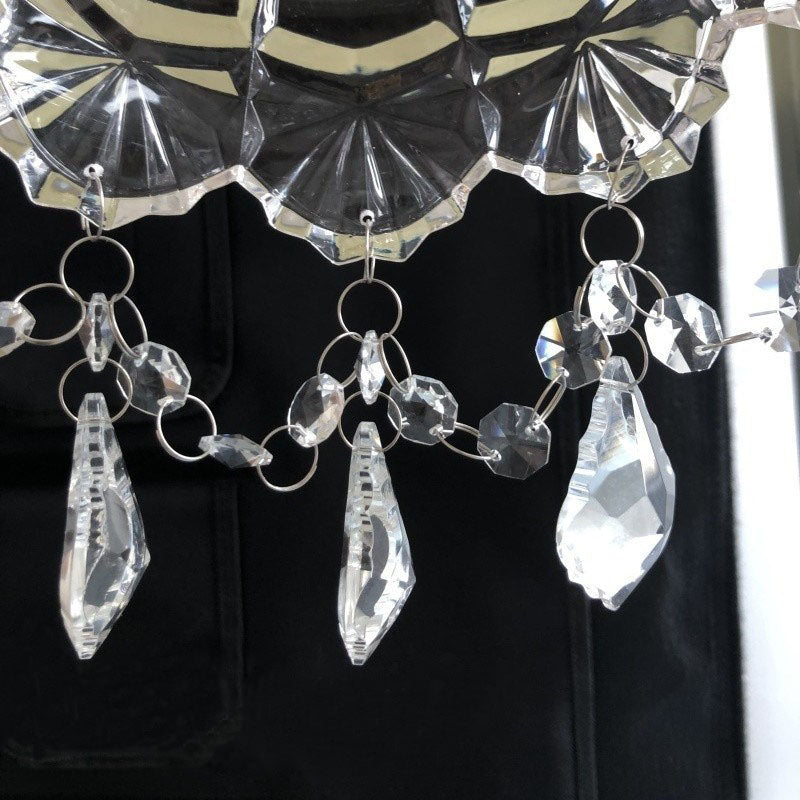 Vintage Glas Kristall Pendelleuchte
