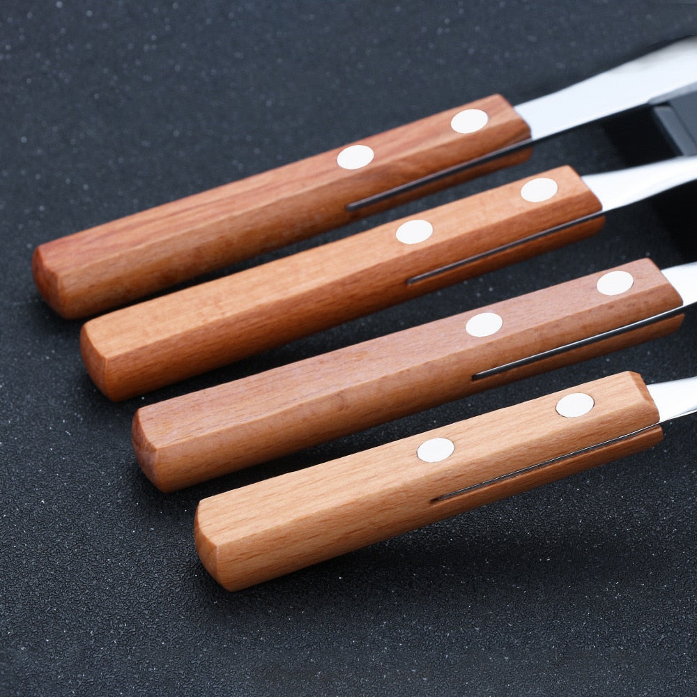 Rustikales Holzgriff Edelstahl-Besteckset