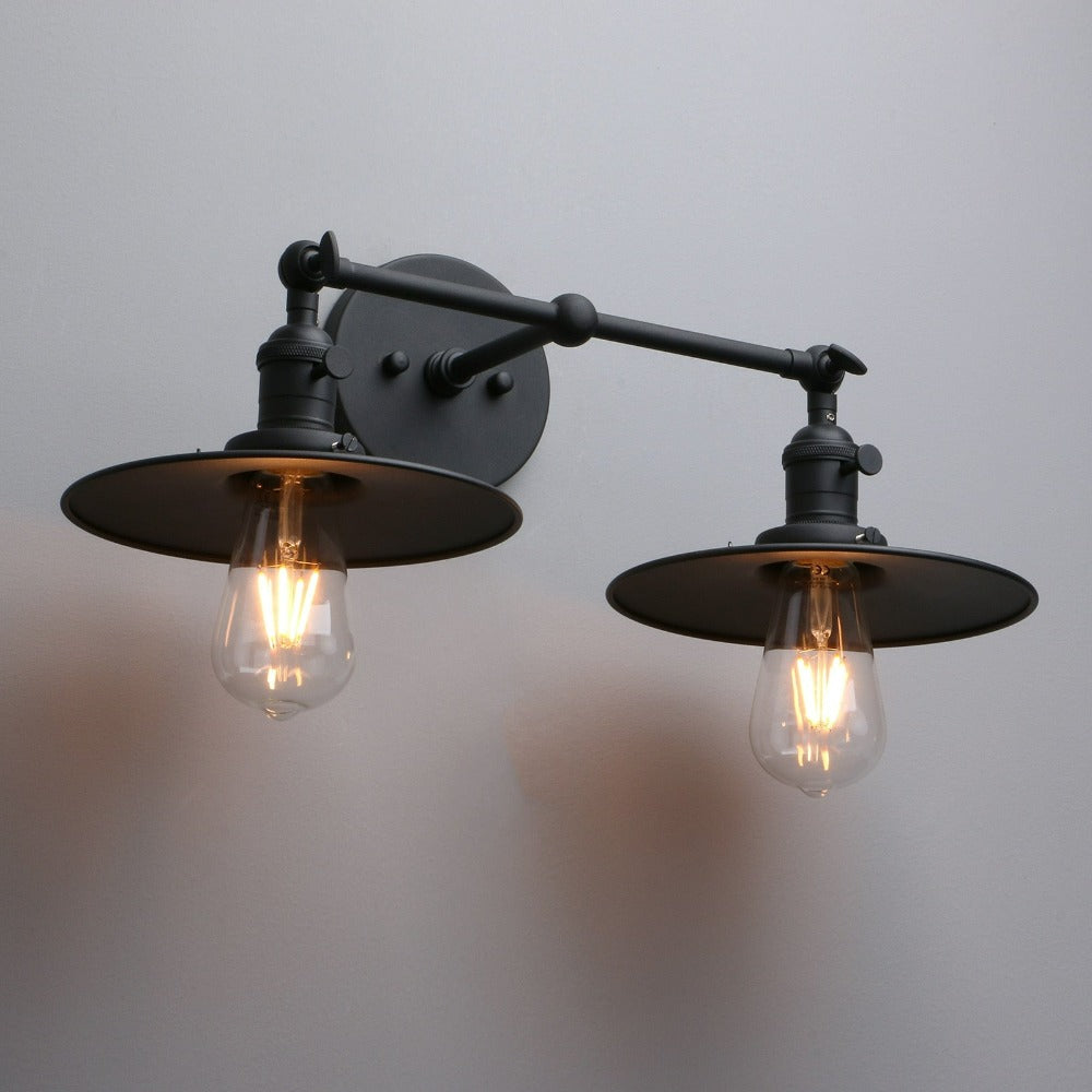 Zwei-Birnen Jaime Vintage-Wandlampe