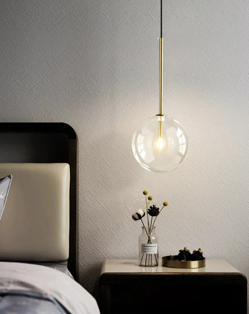 Minimalistische Moderne Glas-Globus-Pendelleuchten