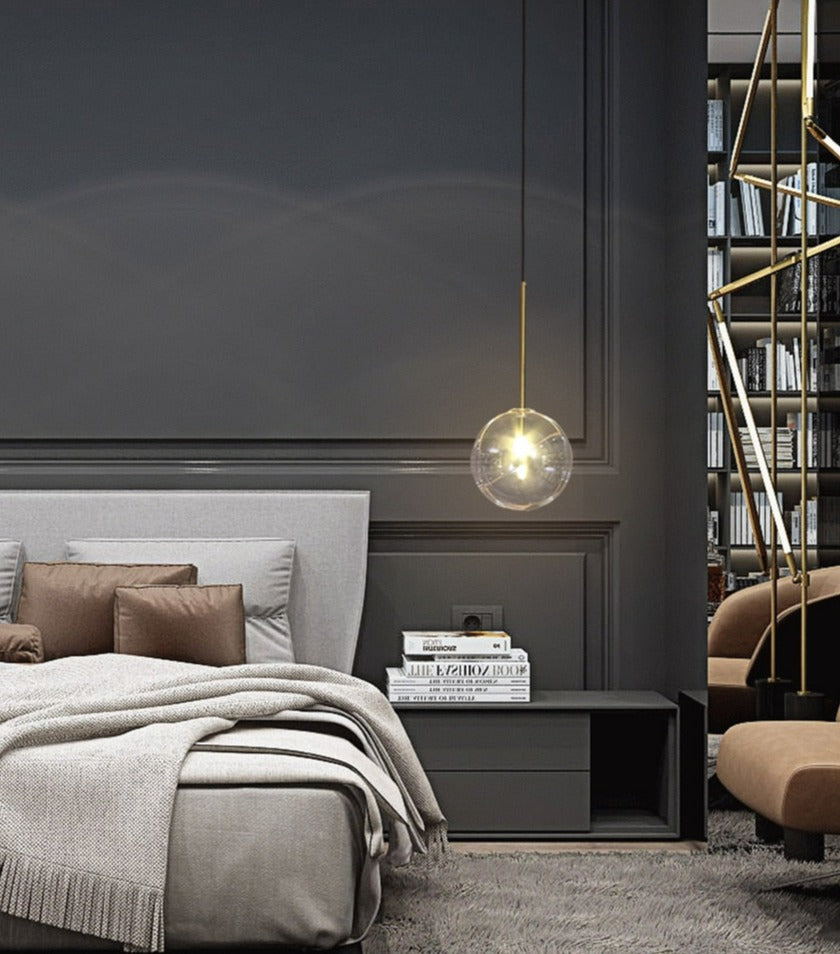 Minimalistische Moderne Glas-Globus-Pendelleuchten