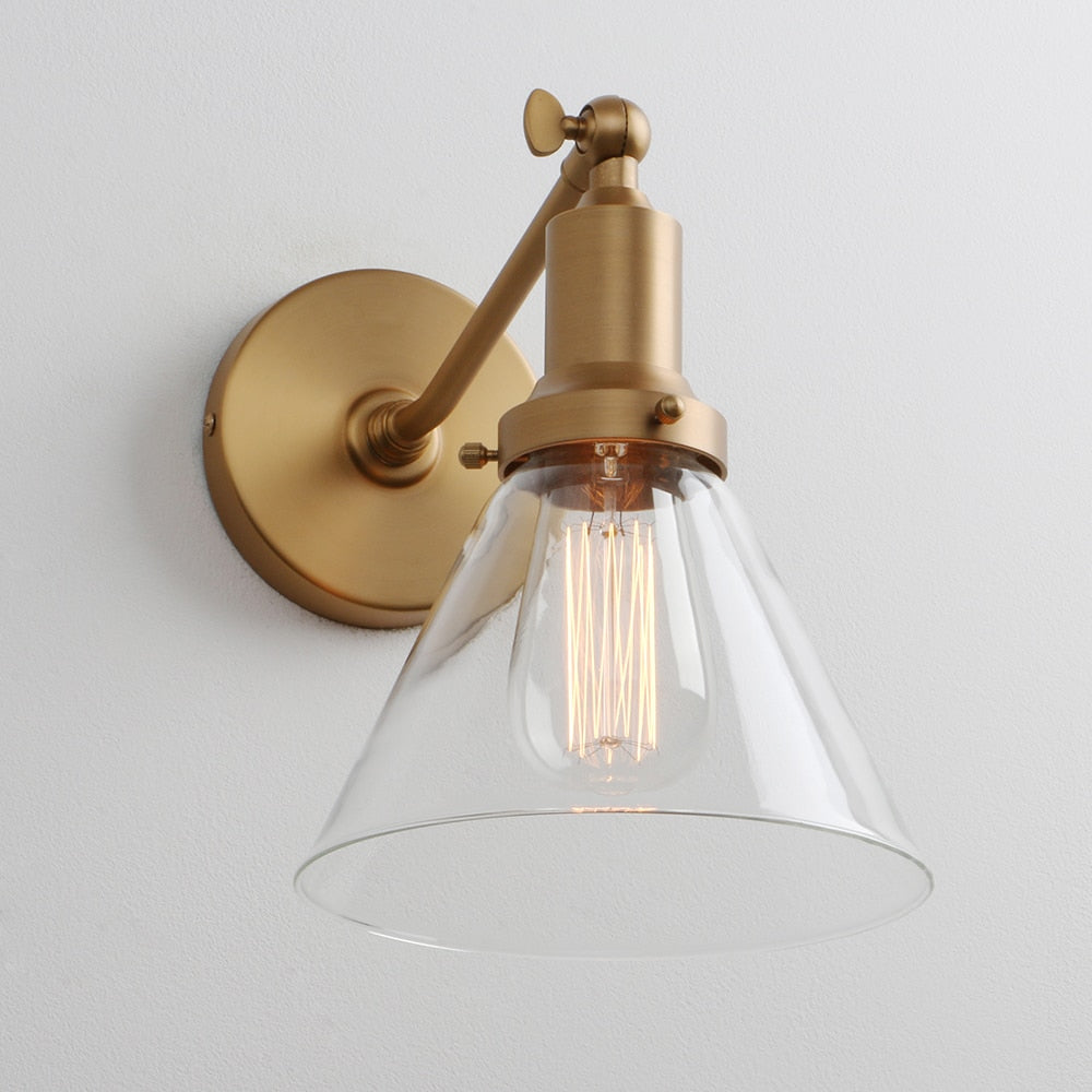 Farley - Retro Glas Wandlampe