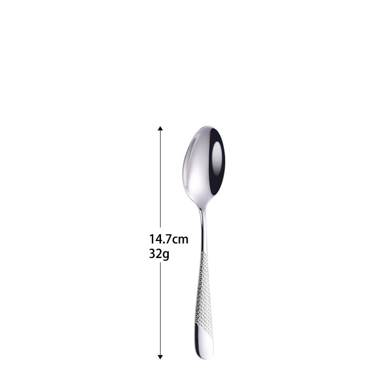 Moderne Silberbesteck-Set mit Strukturgriffen