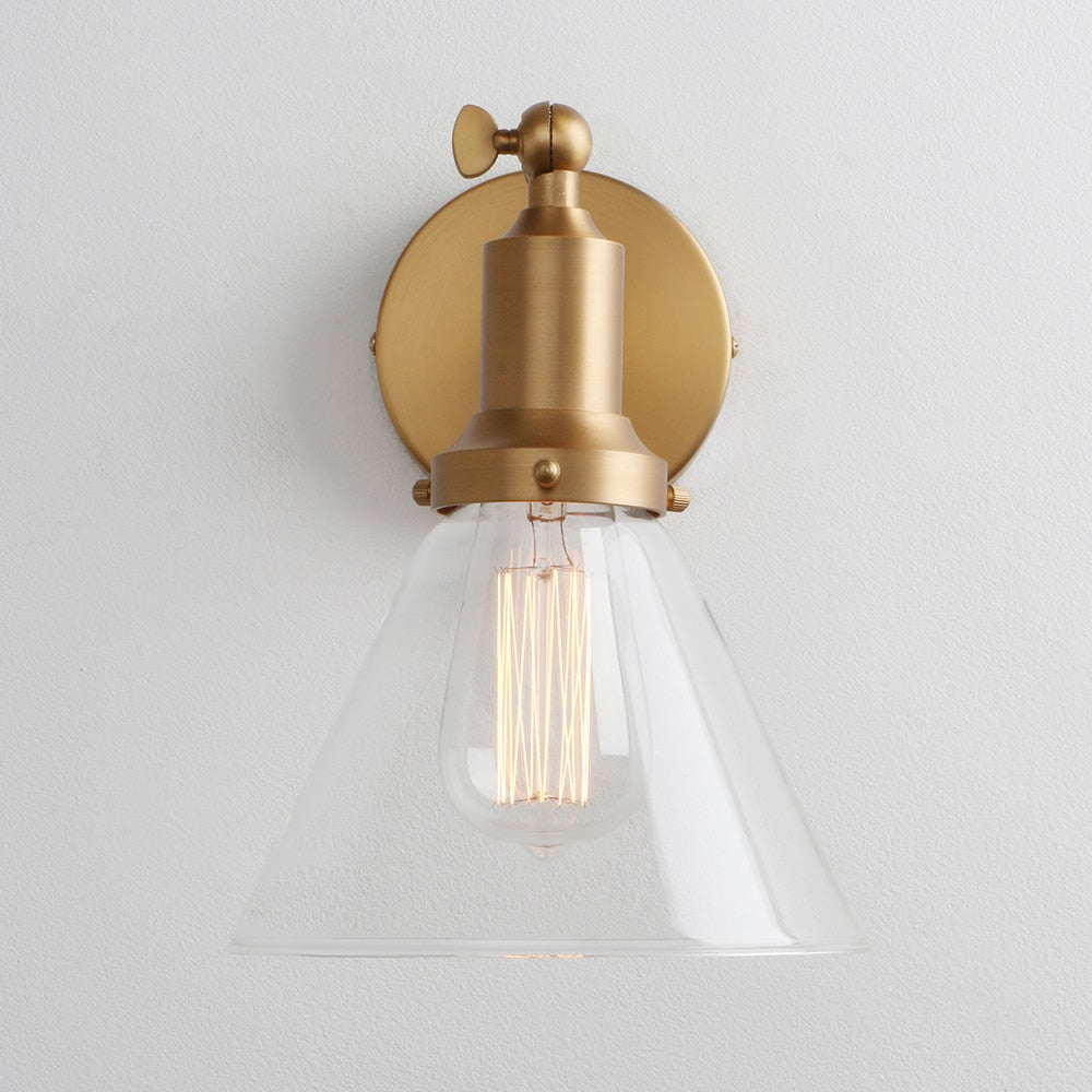 Farley - Retro Glas Wandlampe