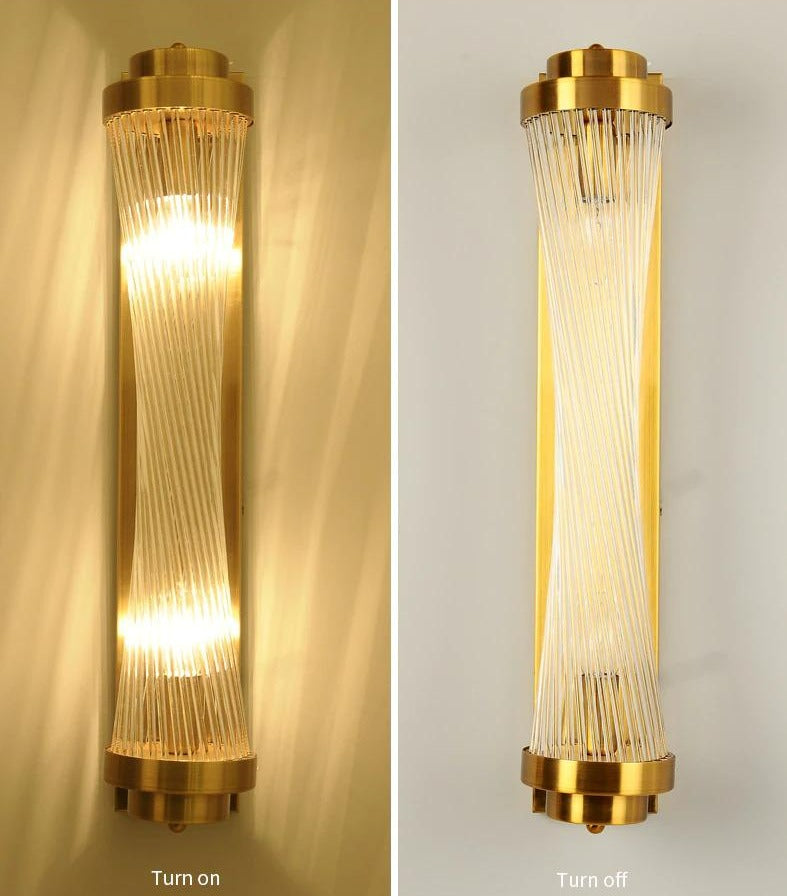 Moderne Glas-Säulen-Wandleuchte