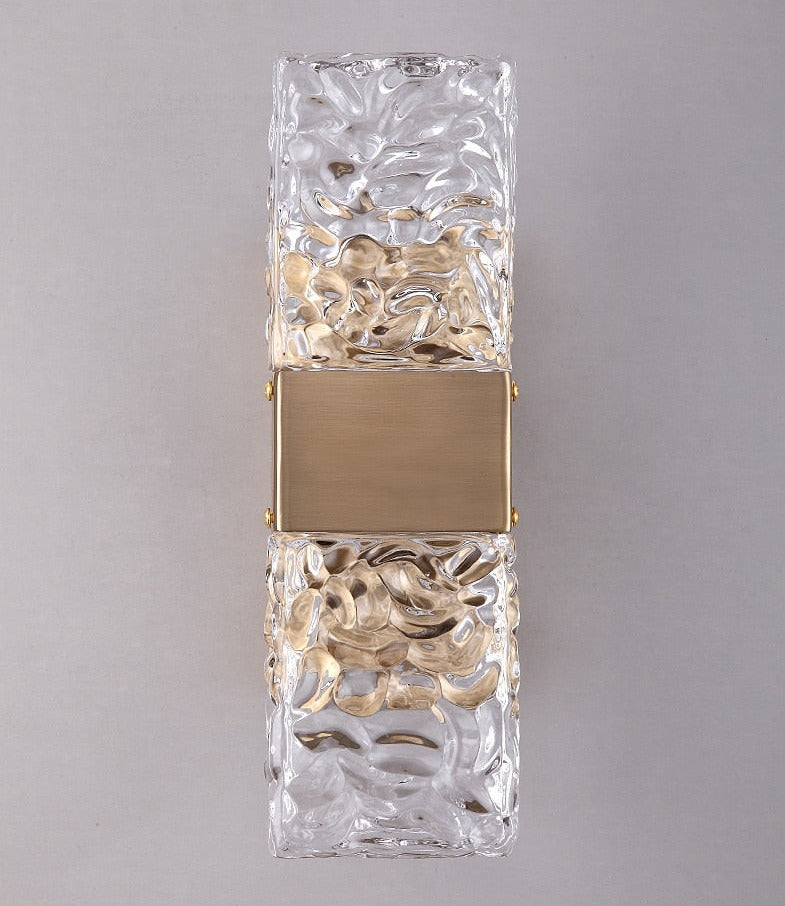 Roma - Textured Glass Crystal Wall Sconce