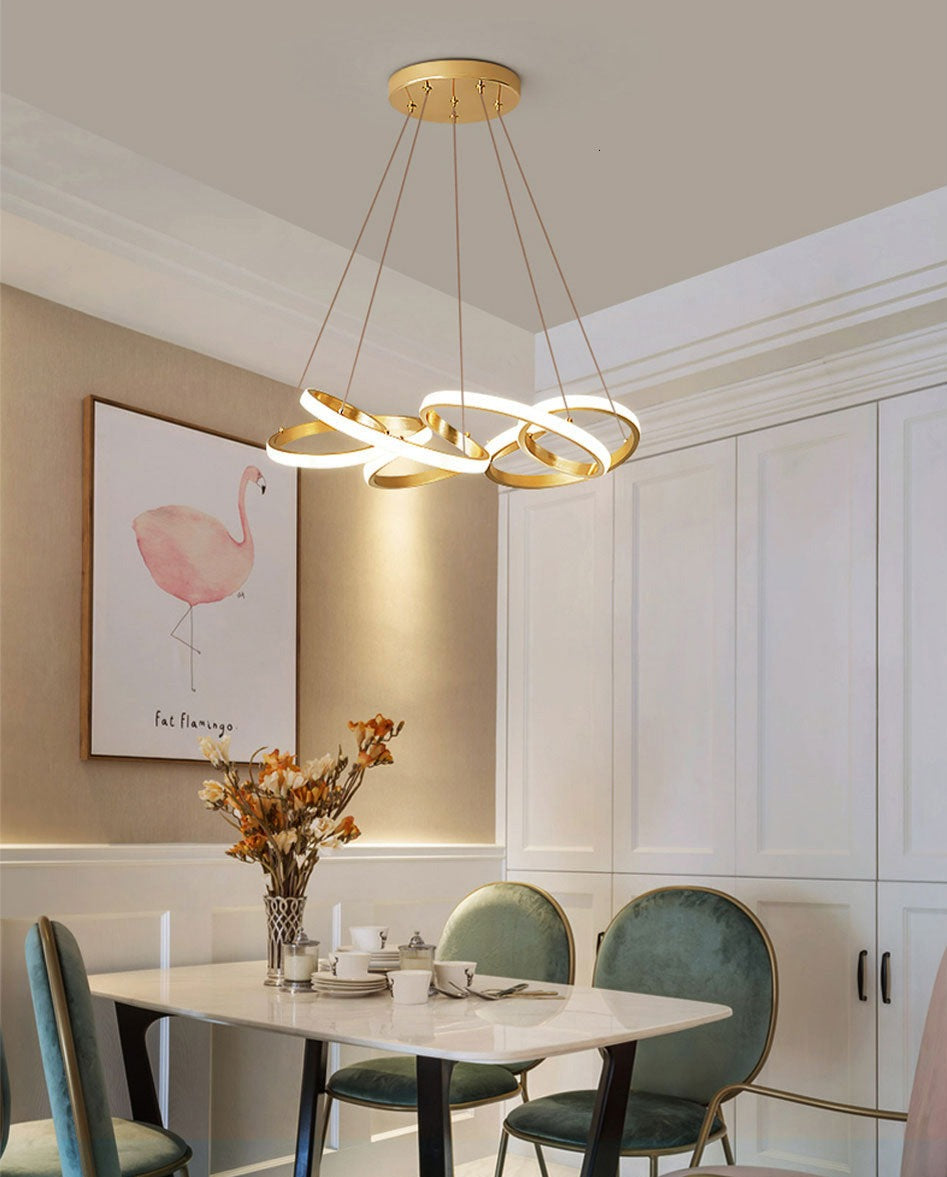 Moderne LED-Ribbon-Kronleuchter