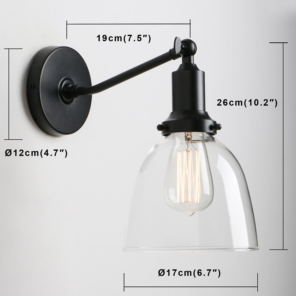 Lavelle - Glasdome-Wandlampe