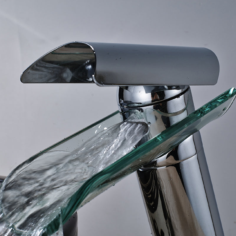 Moderne Glas-Wasserfallarmatur
