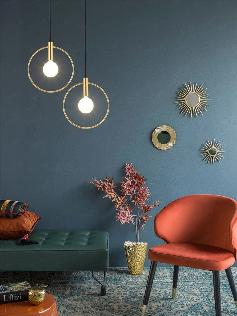 Moderne Frosted Glass Globe Pendelleuchten