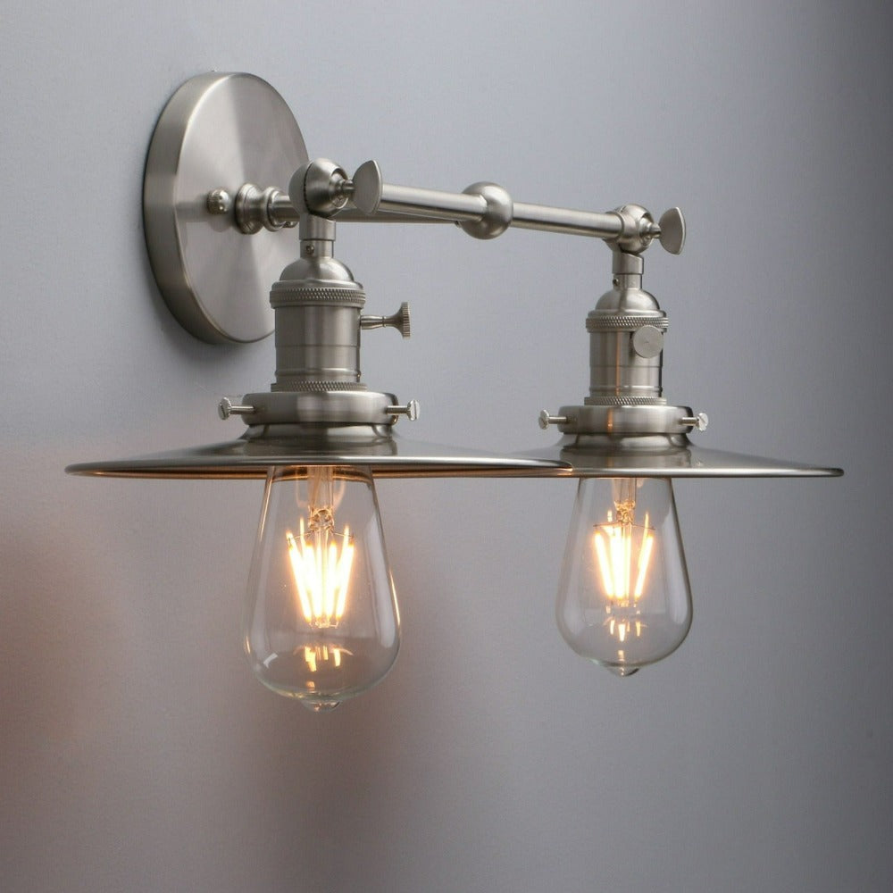 Zwei-Birnen Jaime Vintage-Wandlampe