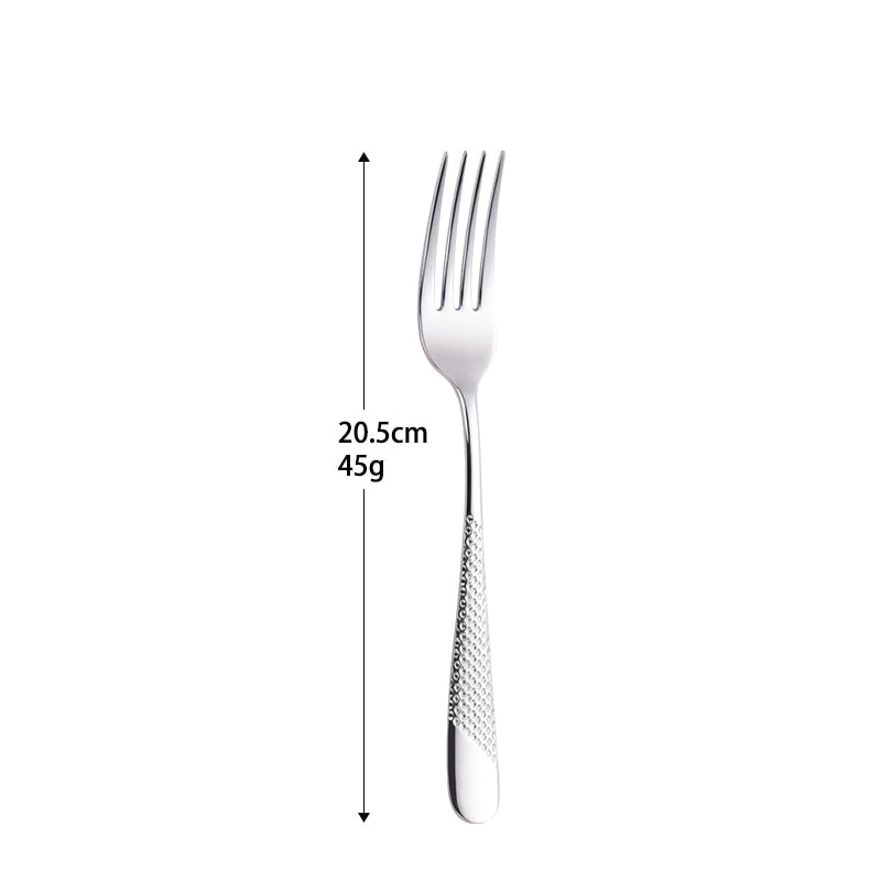 Moderne Silberbesteck-Set mit Strukturgriffen