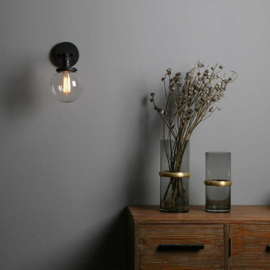 Deacon - Glas-Globus Wandleuchte