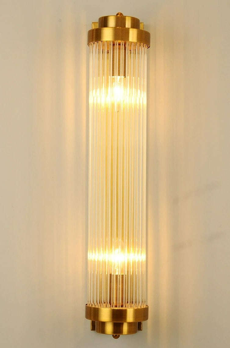 Moderne Glas-Säulen-Wandleuchte