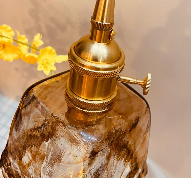 Vintage Handgeblasene Glas-Pendelleuchten