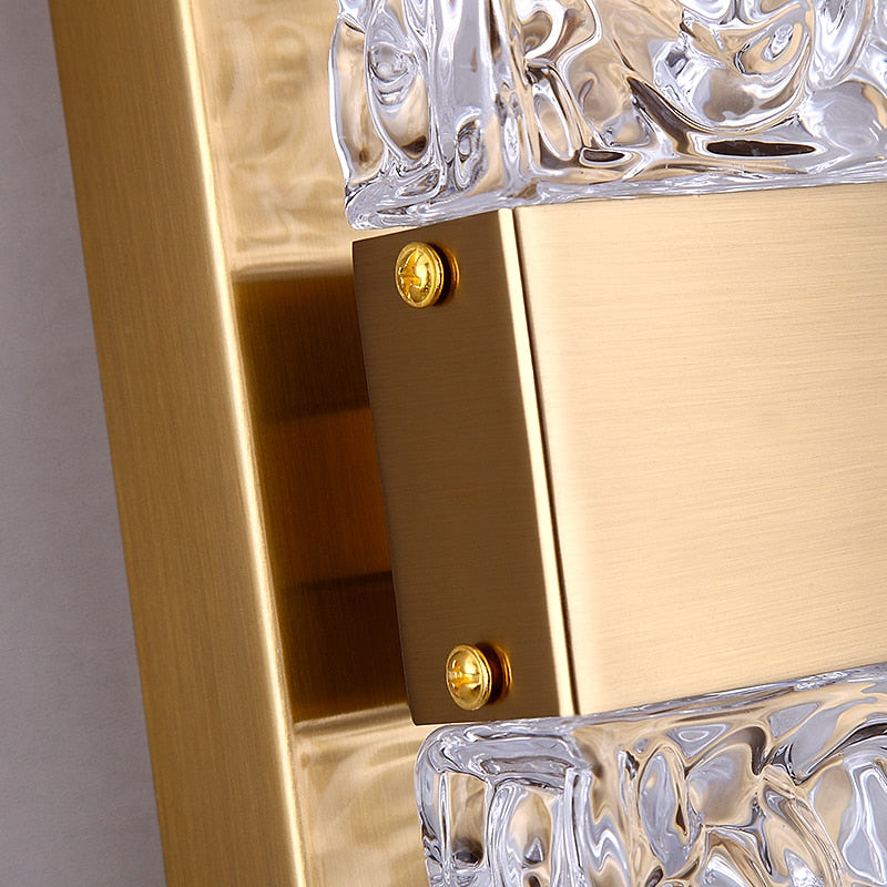 Roma - Textured Glass Crystal Wall Sconce