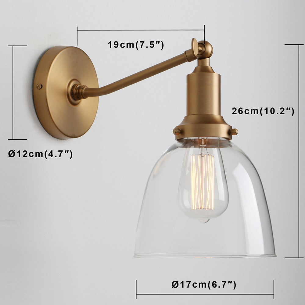 Lavelle - Glasdome-Wandlampe