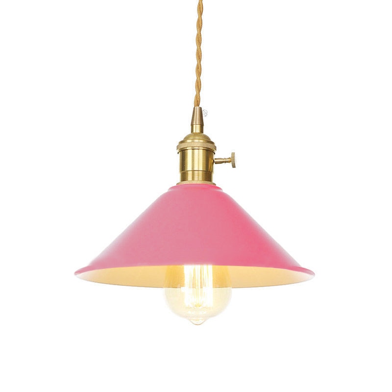Farbige Vintage Vergoldete Pendelleuchten