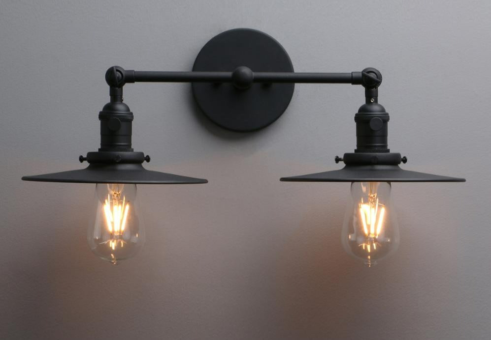 Zwei-Birnen Jaime Vintage-Wandlampe