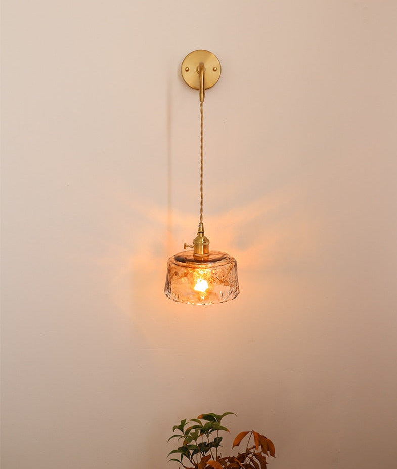 Vintage Handgeblasene Glas-Wandlampen