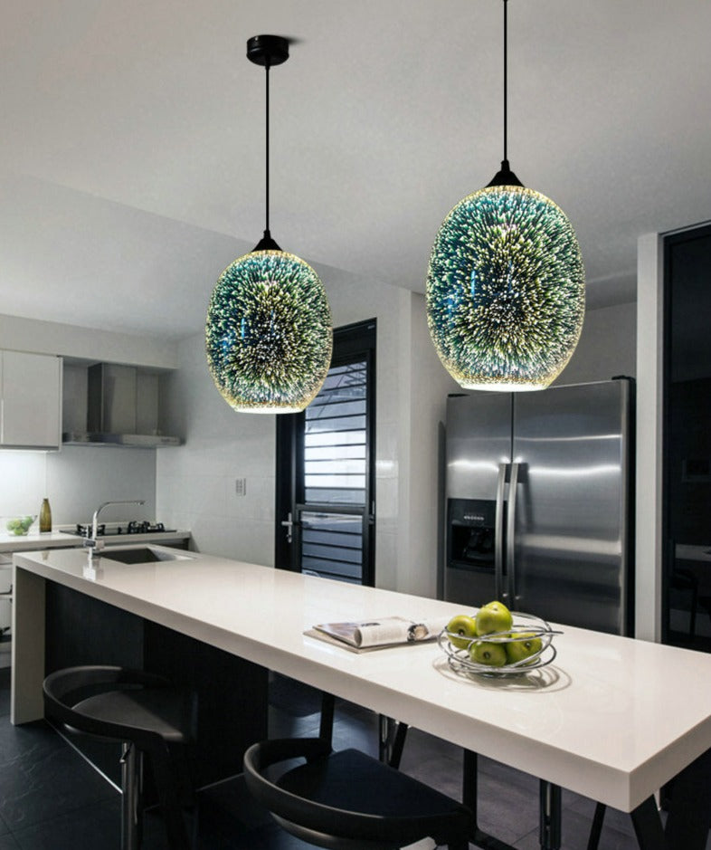 Nebula - Moderne Nordische Glas-Pendelleuchte