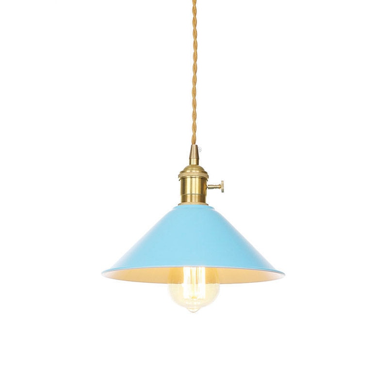 Farbige Vintage Vergoldete Pendelleuchten