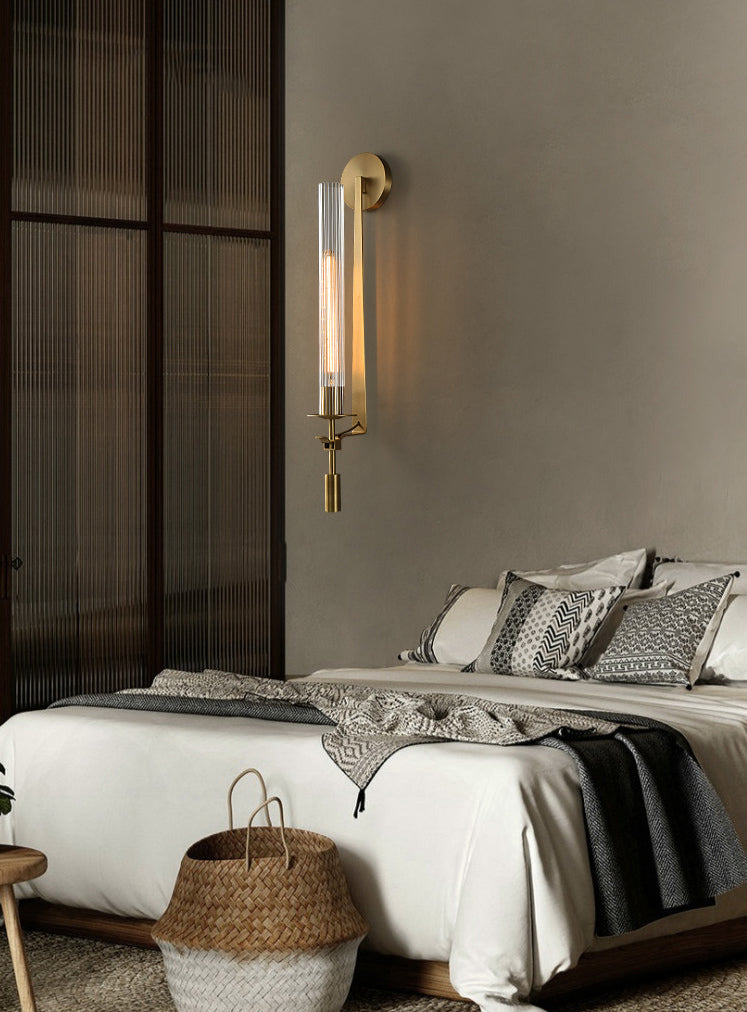 Sarika - Moderne Fluted Glass Wandlampe