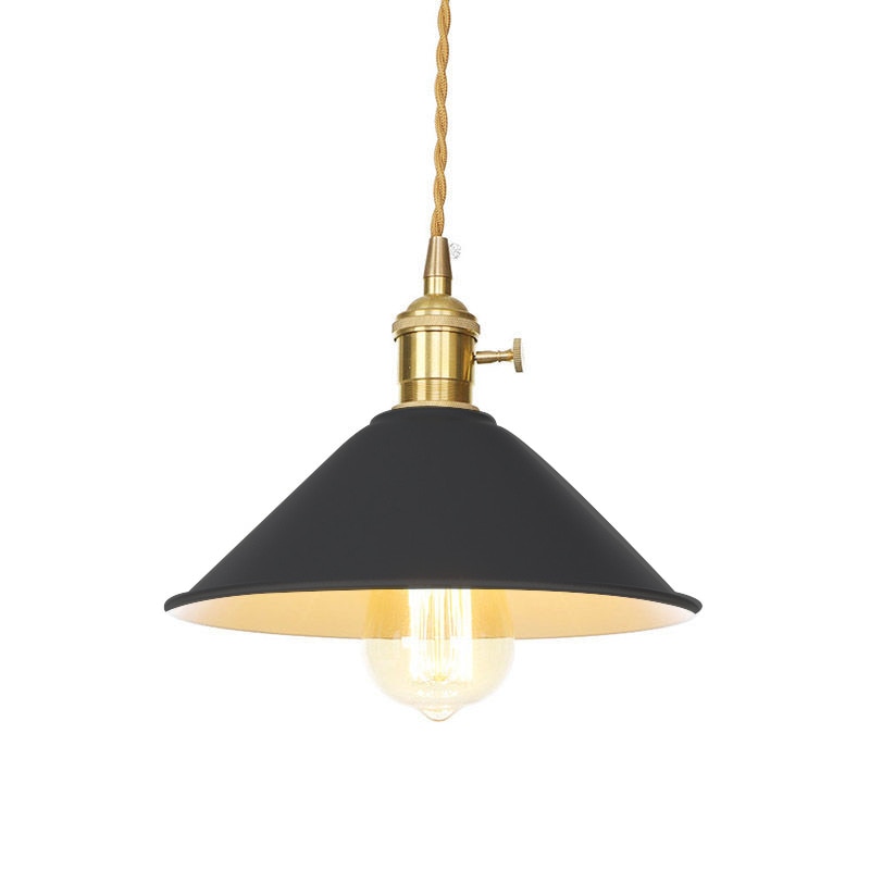 Farbige Vintage Vergoldete Pendelleuchten