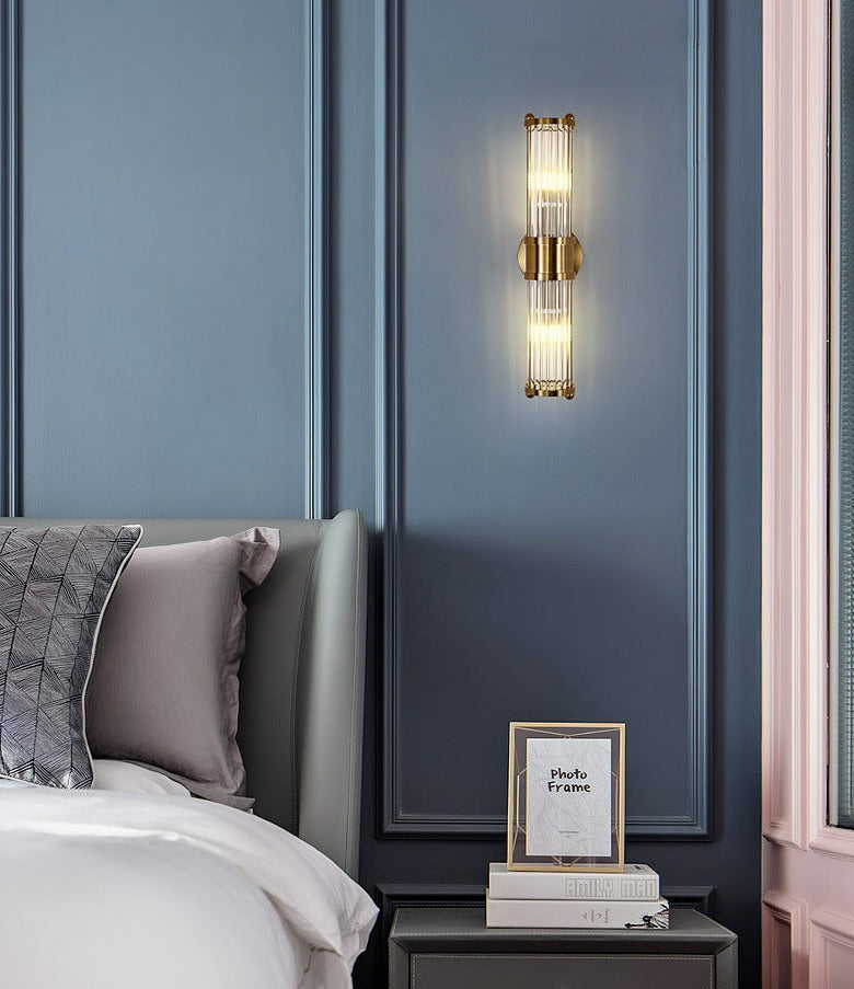 Glas-Kristall-Wandlampe