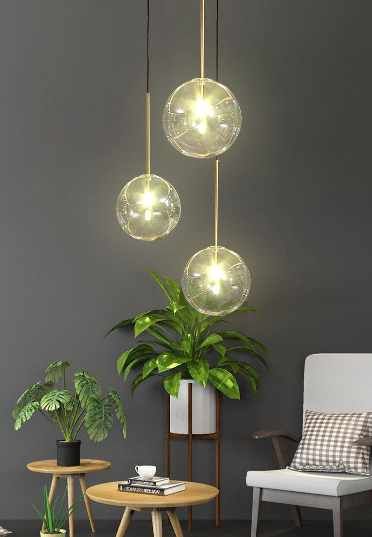Minimalistische Moderne Glas-Globus-Pendelleuchten