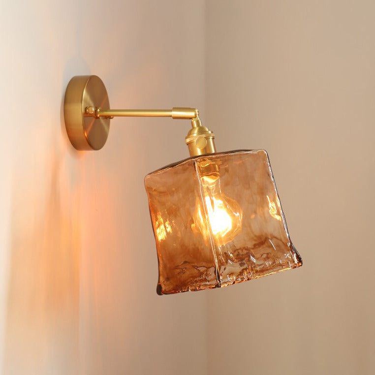 Vintage Handgeblasene Glas-Wandlampen