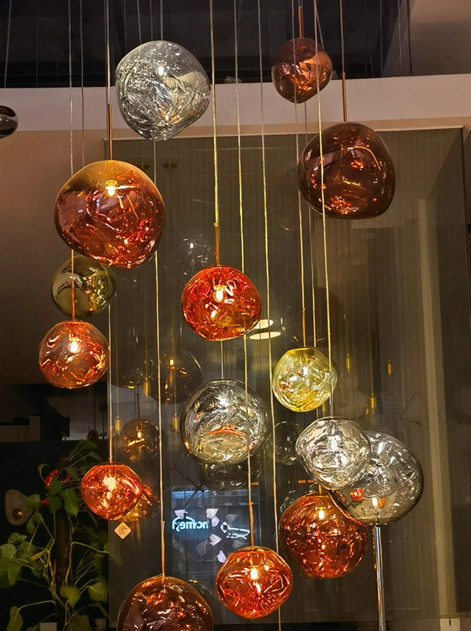 Farbenfrohe Verzerrte Pendelleuchten