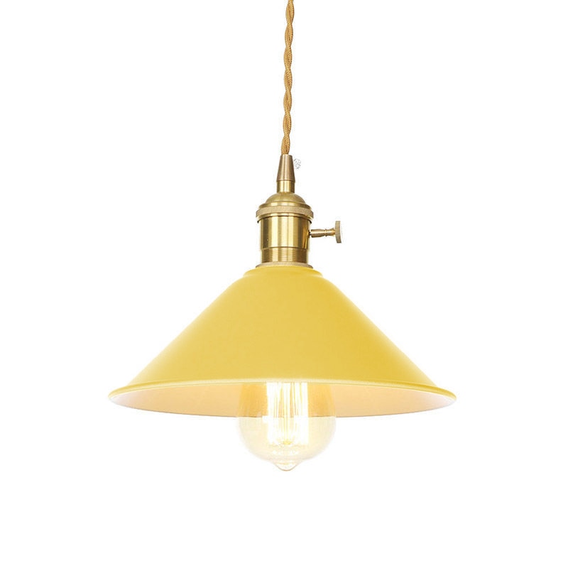 Farbige Vintage Vergoldete Pendelleuchten
