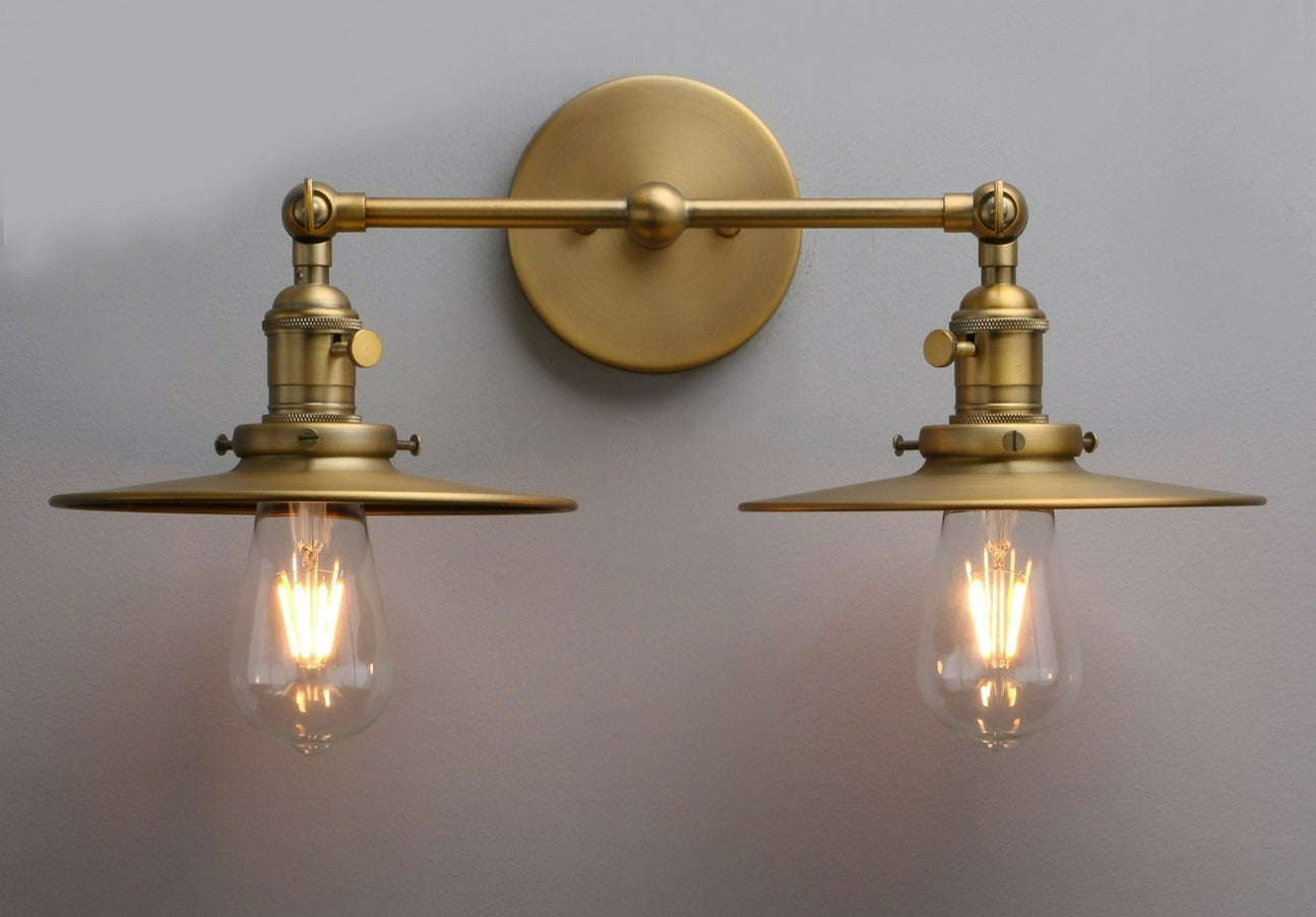 Zwei-Birnen Jaime Vintage-Wandlampe